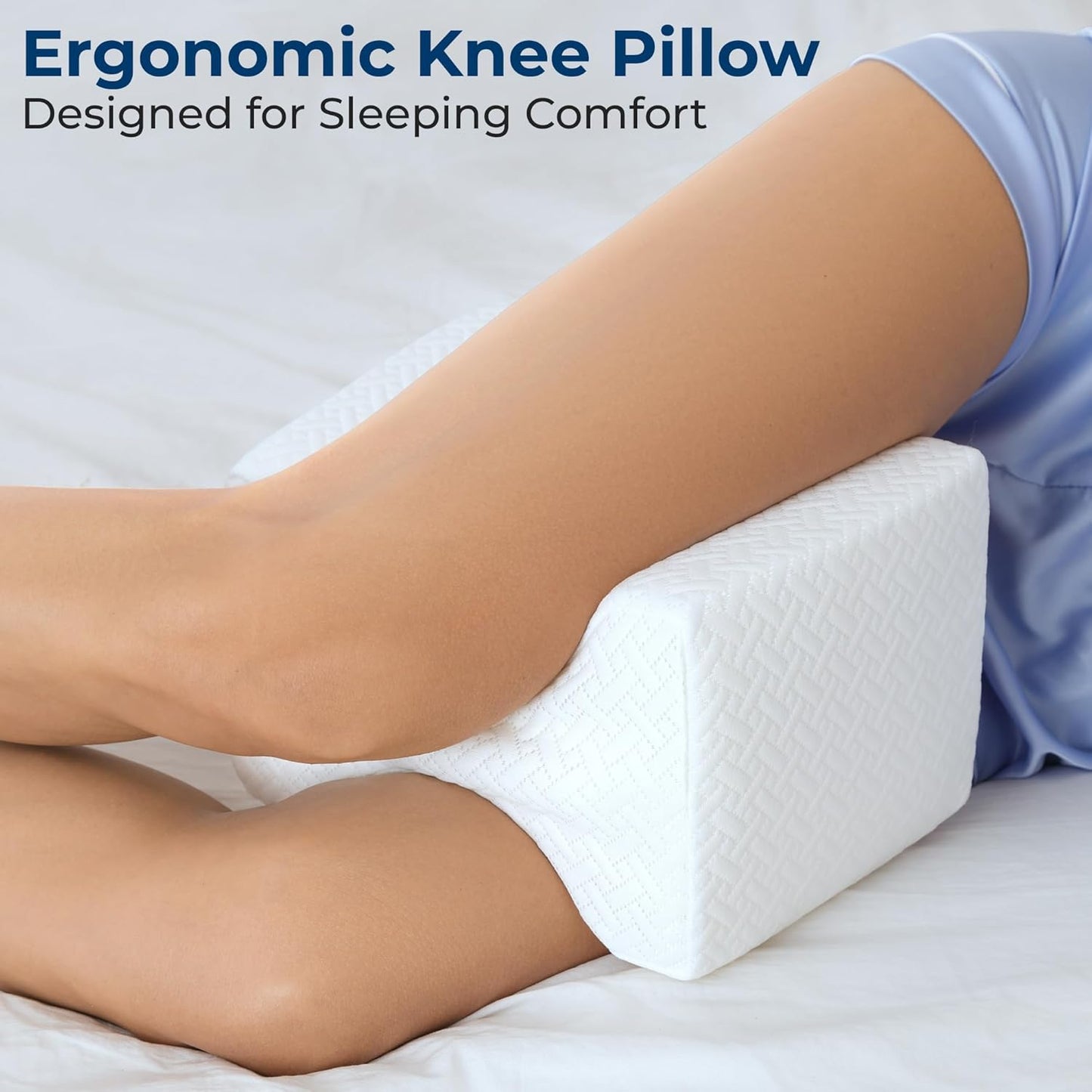 EverLoom™ Memory Foam Leg Cushion for Side Sleepers | Hip, Sciatica & Lower Back Pain Relief